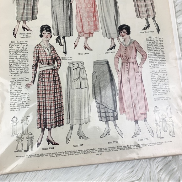 LOWEST PRICE Vintage McCall's 1923 Newspaper Sewing Dress Pages - Picture 6 of 16
